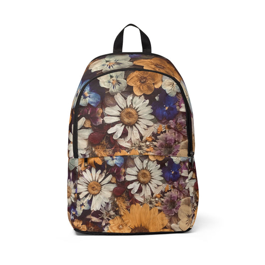 Pressed Flower Fabric Backpack