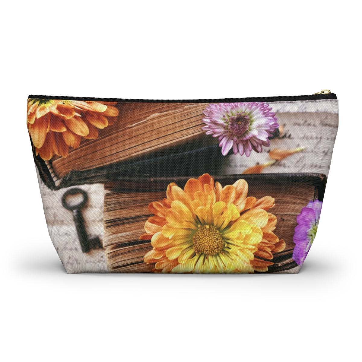 Books and Flowers Accessory Pouch