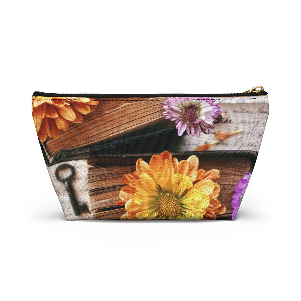 Books and Flowers Accessory Pouch