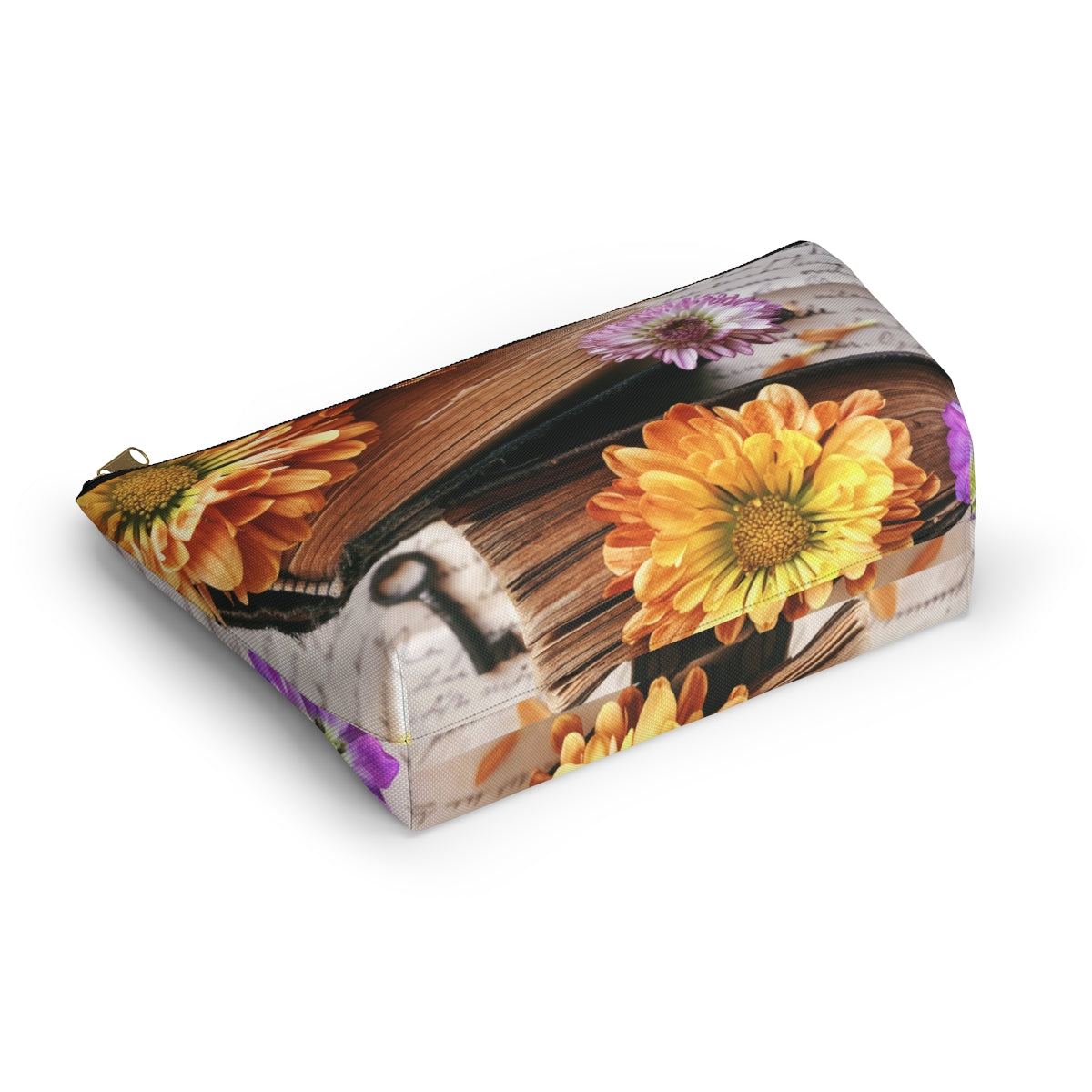 Books and Flowers Accessory Pouch