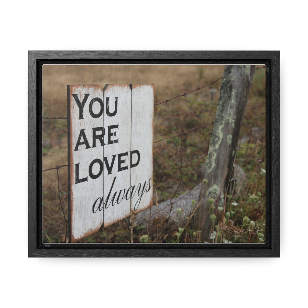 You are loved - framed canvas